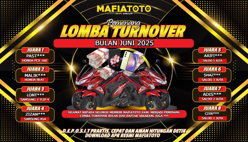 PEMENANG LOMBA TURNOVER BULAN JUNI	