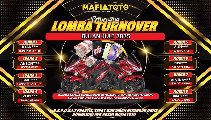PEMENANG LOMBA TURNOVER BULAN JULI	